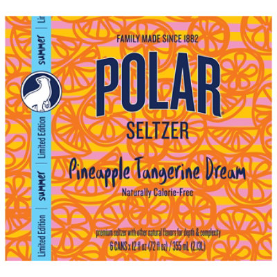 Polar Pineapple Tangerine Dream Seltzer - 6-12 FZ - Image 1