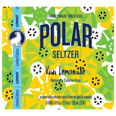 Polar 12oz Kiwi Lemonade Seltzer - 6-12 FZ - Image 1