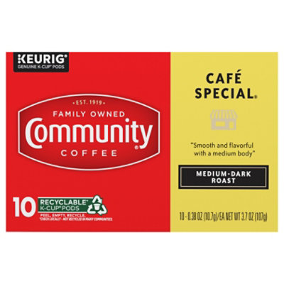Community Coffee Cafe Special Single Serveroast Keurig K-cup Pods - 10 CT - Image 1