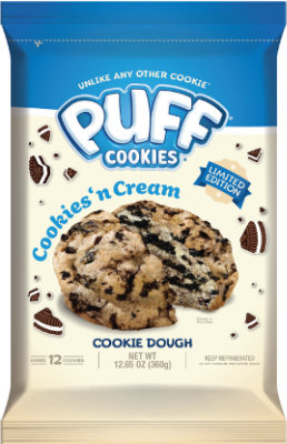 Puff Cookies Cookie Dough Cookies N Cream, 12.65 Oz - 12.65OZ - Image 1