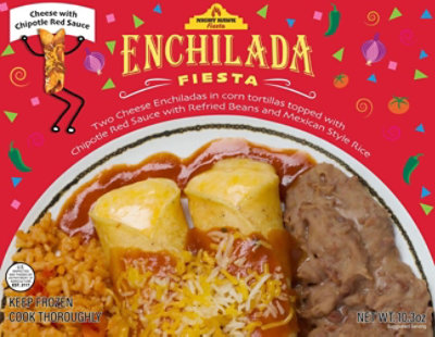 Night Hawk Fiesta Cheese Enchiladas With Chipotle Red Sauce With Rice And Beans 10.81 Oz - 10.3 OZ - Image 1