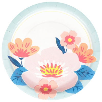 American Greetings Floral Party Goods Shared 9 In Round Plates - EA - Image 2