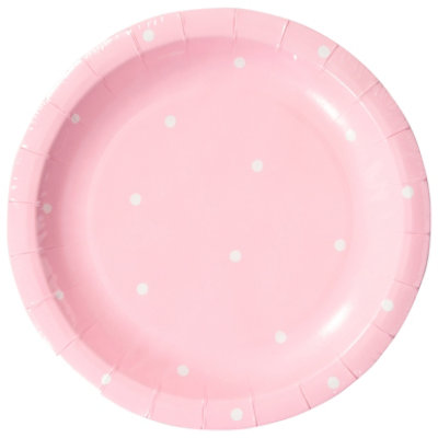 American Greetings Pink Solid Party Goods Shared 7 In Round Plates - EA - Image 2