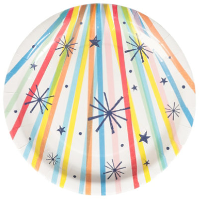 American Greetings B Stars Birthday Party Goods Shared 9 In Round Plates - EA - Image 2