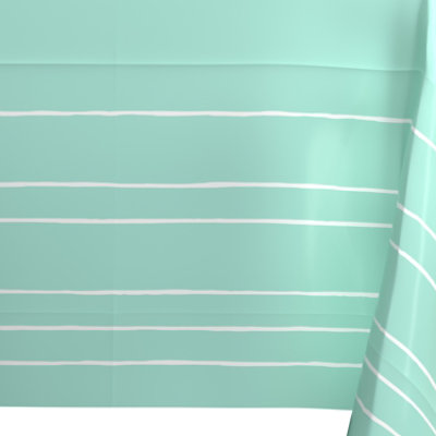 American Greetings Plastic Tablecover Mint Green with White Stripe Border - Each - Image 3