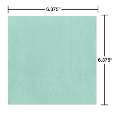 American Greetings  Lunch Napkins Solid Mint Green 20 Count - Each - Image 3