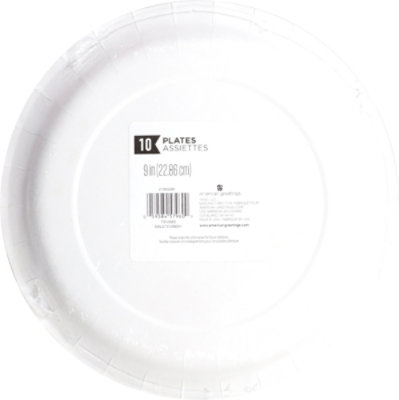 American Greetings  9 Inch  Dinner Plates Pastel Floral Design 10 Count - Each - Image 3