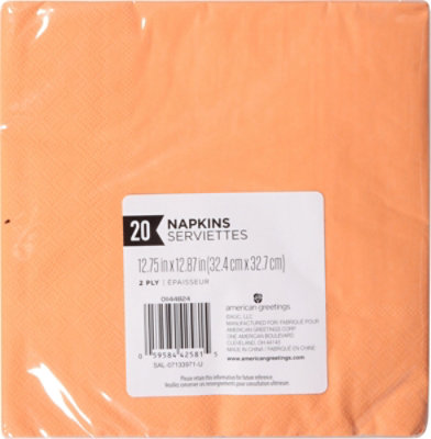 American Greetings Orange Lunch Napkins - 20 Count - Image 3