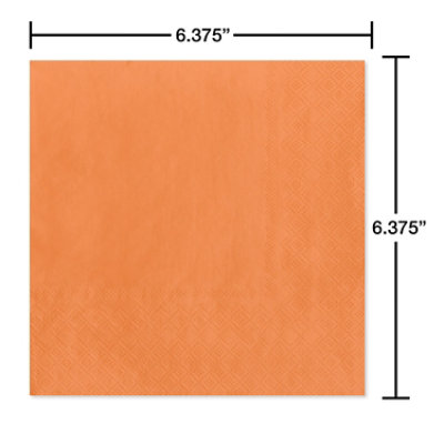 American Greetings  Lunch Napkins Solid Orange 20 Count - Each - Image 3