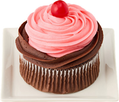 Jumbo Chocolate With Cherry Icing Cupcake - EA - Image 1