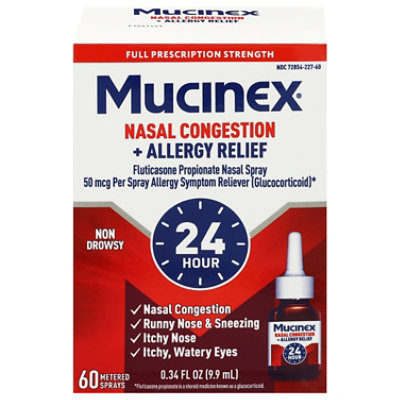 Mucnx Nasal Congestion Plus Allergy Relief .34 Oz - .34 fl oz - Image 1