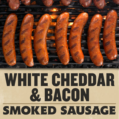 Wright Brand Real Wood Smoked White Cheddar & Bacon Smoked Sausage 12oz - 12 OZ - Image 5