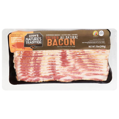 Leidy's Uncured All-natural Natures Tradition Bacon 12 Oz - 12 OZ - Image 2