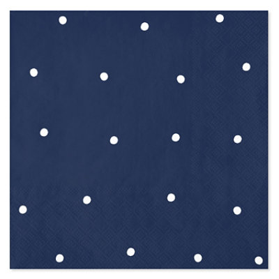 American Greetings  Lunch Napkins Navy with White Polka Dots Design 20 Count - Each - Image 1