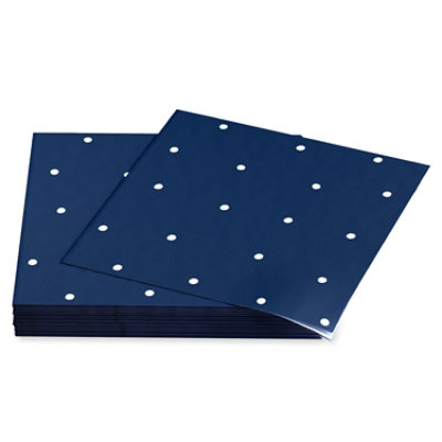 American Greetings  Lunch Napkins Navy with White Polka Dots Design 20 Count - Each - Image 2