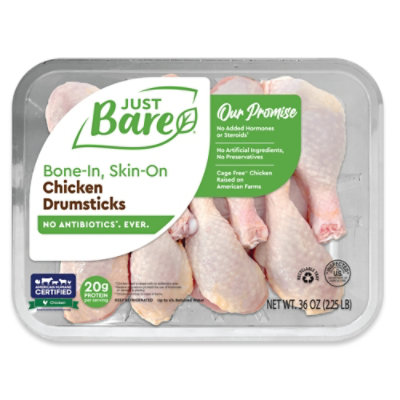 Just Bare Family Pack Chicken Drumsticks 36oz - 36 OZ - Image 1