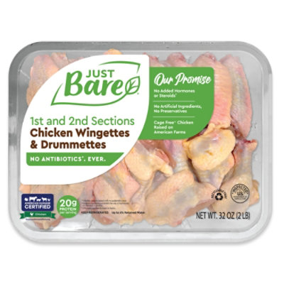 Just Bare Family Pack Chicken Wingettes & Drumettes 32 Oz - 32 OZ - Image 1