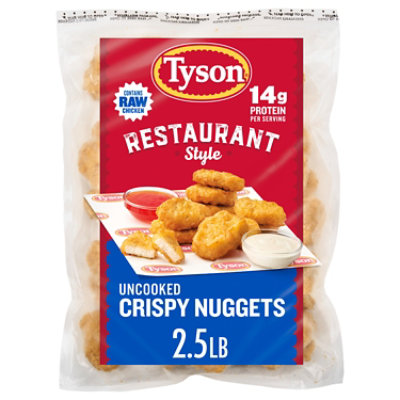Tyson Restaurant Style Uncooked Crispy Chicken Nuggets - 2.5 LB - Image 1