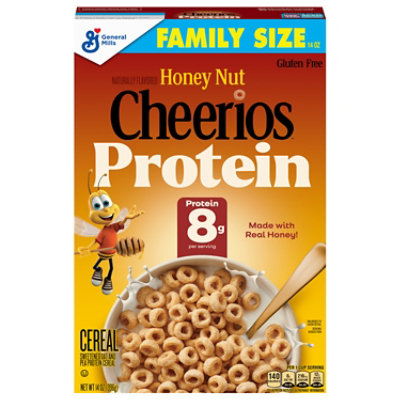 Cheerios Protein Honey Nut Breakfast Cereal Family Size 14oz - 14 OZ - Image 2