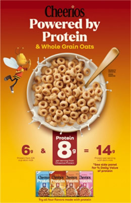 Cheerios Protein Honey Nut Breakfast Cereal Family Size 14oz - 14 OZ - Image 5