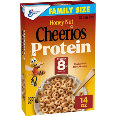 Cheerios Protein Honey Nut Breakfast Cereal Family Size 14oz - 14 OZ - Image 1