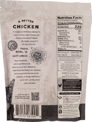 Force Of Nature Ancestral Chicken Meatballs 14oz - 14 OZ - Image 5