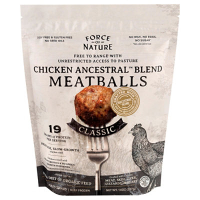 Force Of Nature Ancestral Chicken Meatballs 14oz - 14 OZ - Image 1