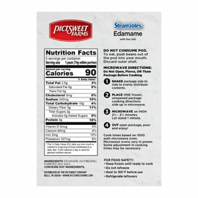 Steam'ables Edamame With Sea Salt, Snack Pack - 20 oz - Image 5