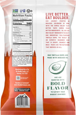 Boulder Avocado Oil Nacho Tortilla Chip 7.5oz - 7.5 OZ - Image 5