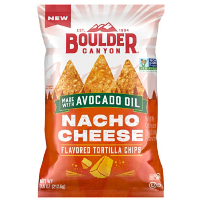 Boulder Avocado Oil Nacho Tortilla Chip 7.5oz - 7.5 OZ - Image 1