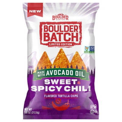 Boulder Avocado Oil Sweet & Spicy Chili Tortilla Chip 7.5oz - 7.5 OZ - Image 2