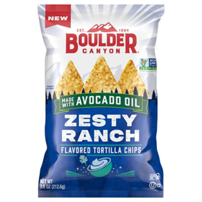 Boulder Avocado Oil Zesty Ranch Tortilla Chip 7.5oz - 7.5 OZ - Image 2