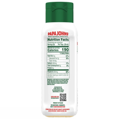 Papa Johns Garlic Sauce 14oz - 14 OZ - Image 7