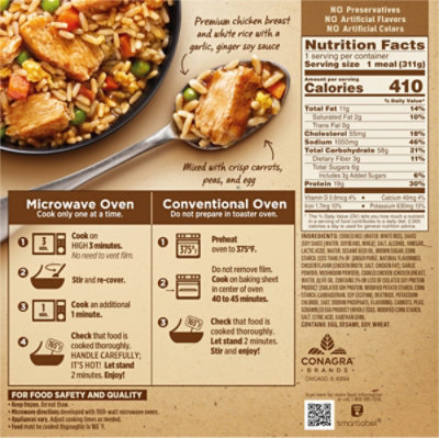 Marie Callender's Savory Chicken Fried Rice Bowl, Frozen Meal, 11 Oz - 11 OZ - Image 6