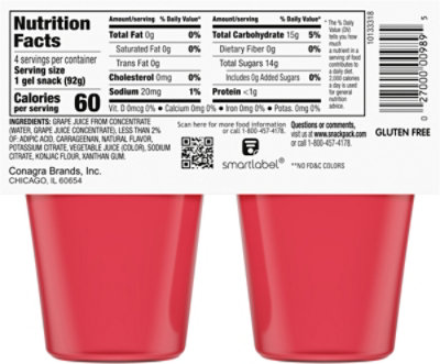 Snack Pack Splash Strawberry Flavored Juicy Gel Cups, 3.25 Oz., 4-count - 13 oz - Image 5