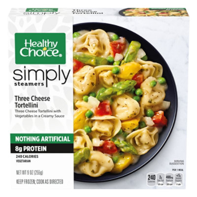 Healthy Choice Simply Steamers Three Cheese Tortellini Frozen , 9 Oz - 9 OZ - Image 1