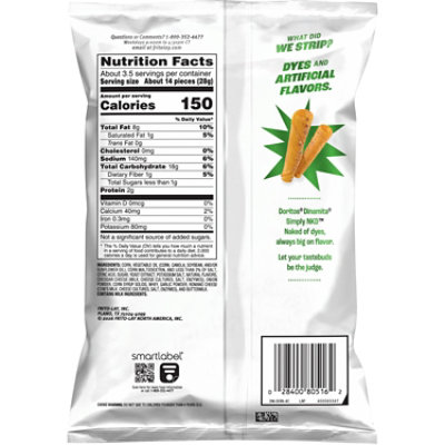 Doritos Dinamita Simply Nkd Tortilla Chips Chile Limon - 3.25 OZ - Image 4