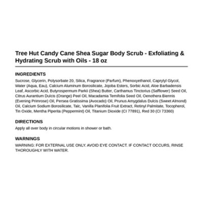 Tree Hut Shea Sugar Scrub Candy Cane - 18 oz - Image 2