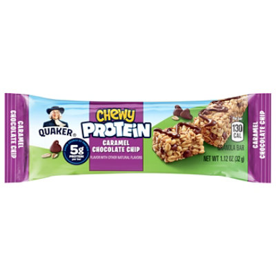 Quaker Chewy Protein Granola Bar Caramel Chocolate Chip, 1.12 Oz - 1.12 oz - Image 2