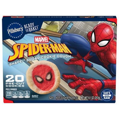 Pillsbury Spiderman Shape Sugar Cookie Dough 20 Count - 9.1 oz - Image 3