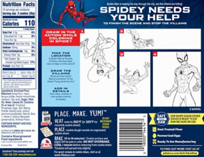 Pillsbury Spiderman Shape Sugar Cookie Dough 20 Count - 9.1 oz - Image 6