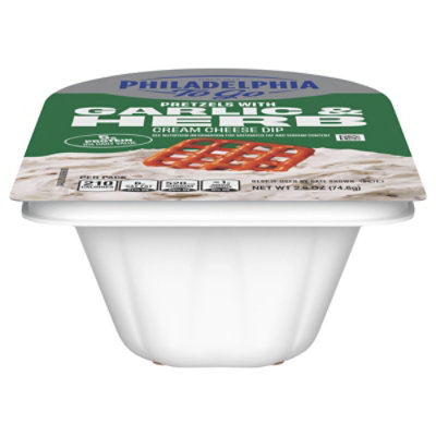 Philadelphia To Go Pretzels With Garlic & Herb Cream Cheese Dip, 2.6 Oz - 2.6 oz - Image 1