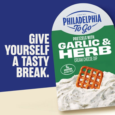 Philadelphia To Go Pretzels With Garlic & Herb Cream Cheese Dip, 2.6 Oz - 2.6 oz - Image 3