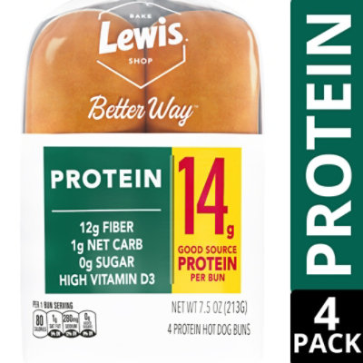 Lewis Bake Shop Better Way Protein Hot Dog Buns - 7.5 oz - Image 2