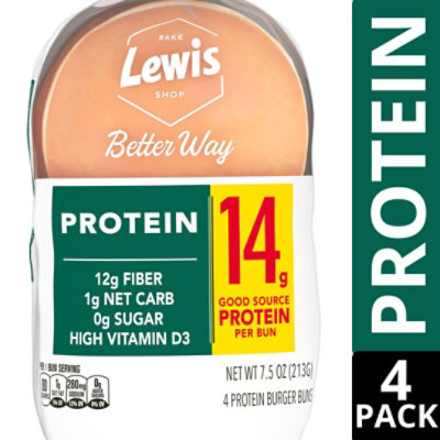 Lewis Bake Shop Way Better Protein Burger Buns - 10 oz - Image 2
