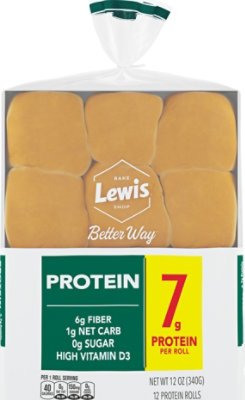 Lewis Bake Shop Way Better Protein Rolls - 12 oz - Image 1