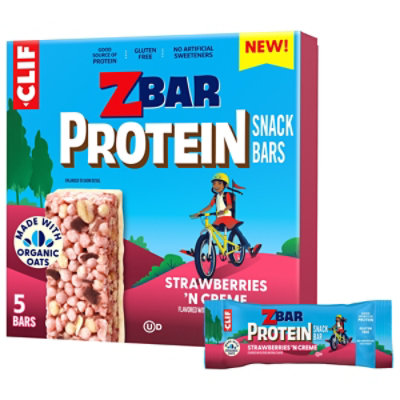 Clif Zbar Strawberries & Creme Protein Snack Bars - 5 Count - Image 1