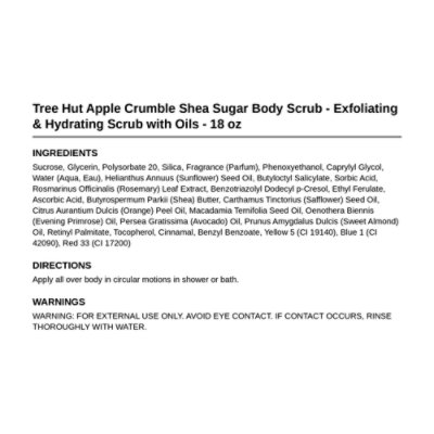 Tree Hut Shea Sugar Scrub Apple Crumble - 18 oz - Image 2