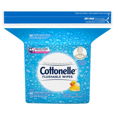 Cottonelle Fresh Care Flshbl Wipe Bag 168 Fsc Mix Sgsch Coc 005460 - 168 ct - Image 1
