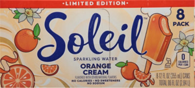 Soleil  Orange Cream Sparkling Water 8-12 Fz - 8-12 fl oz - Image 5